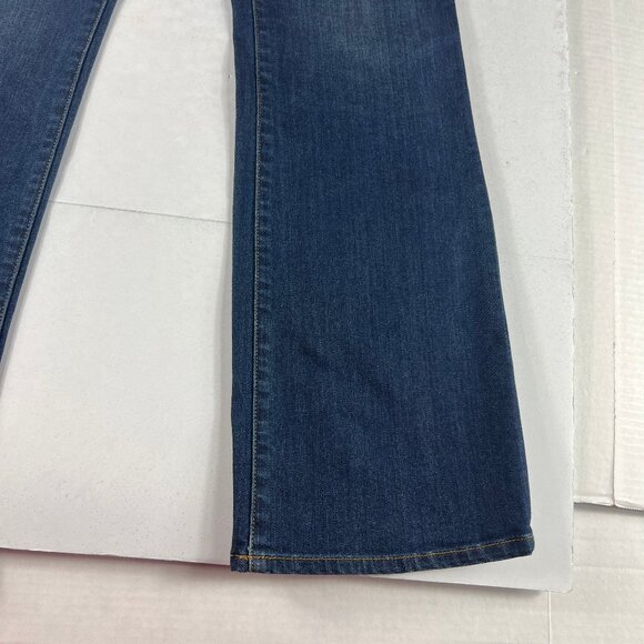 Kut From The Kloth Jeans Women's 33x30 Farrah Bootcut Mid Rise Blue Denim Tag 8 - Picture 5 of 16